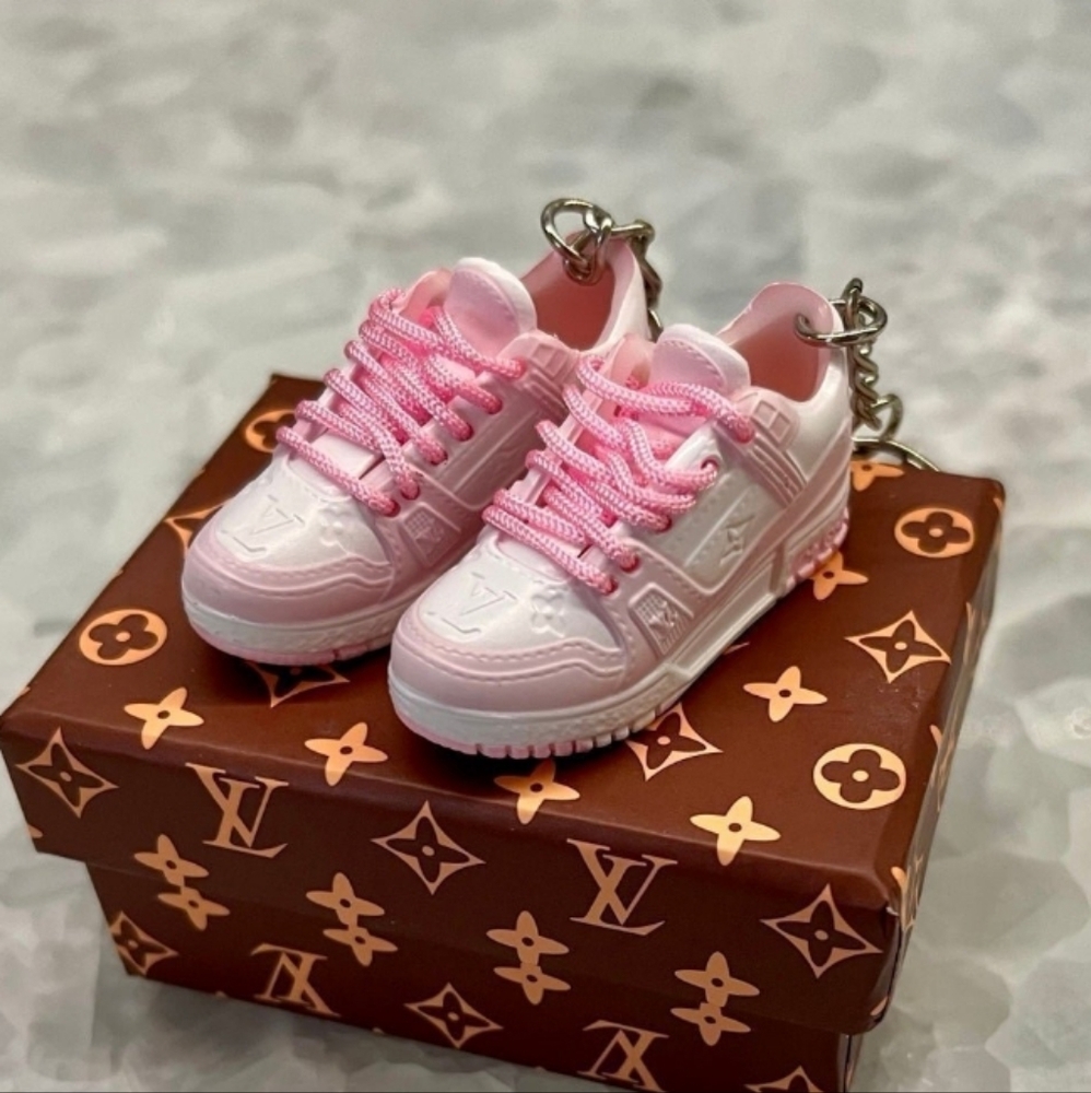 Designer Inspired Luxury Fashion Sneaker Shoe Keychain Bag Charm & Gift Box New